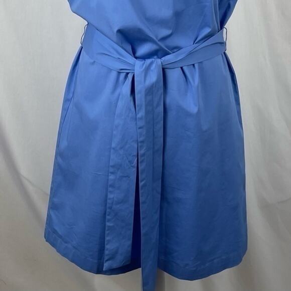 Michael Kors Azure‎ Blue Ruffled Dress With Fabric Belt NWOT Size XS - Picture 4 of 11